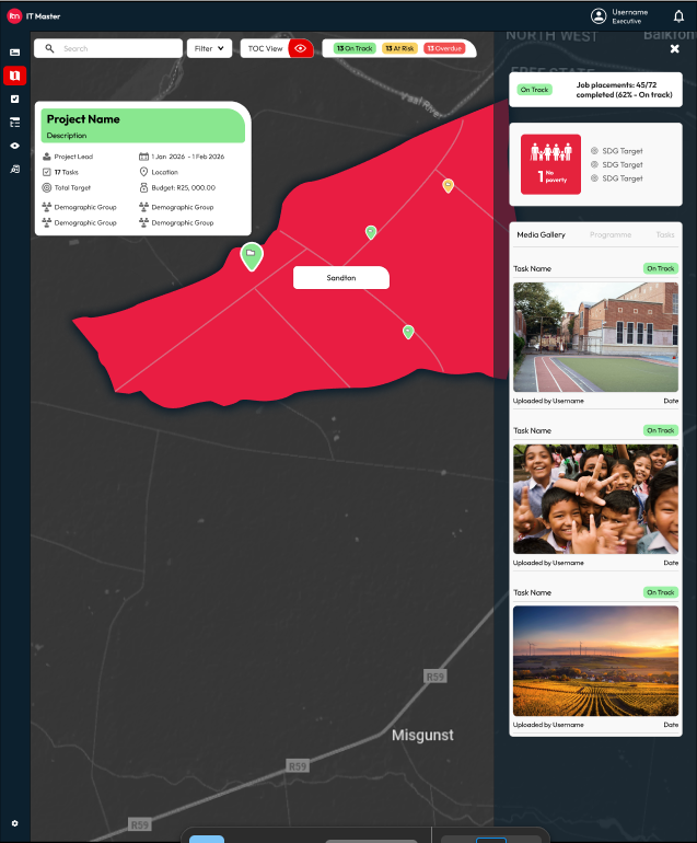 Project overview map view